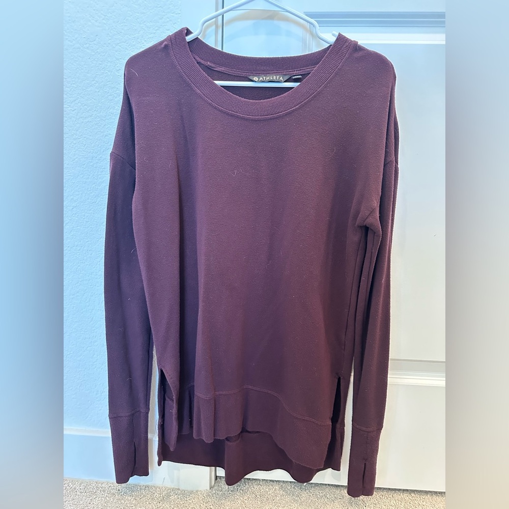 Purple athelta crewneck